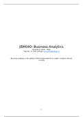 Summary of Business Analytics