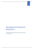 Management Research Methods 1 and 2