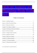 HESI A2 Anatomy and Physiology Study Guide 2017 WITH QUESTIONS and answers