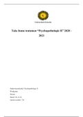 Tentamen (uitwerkingen) Psychopathologie II (200300181)  Klinische Psychologie, ISBN: 9789001881474