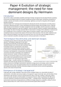 Samenvatting Paper 5 Evolution strategic management