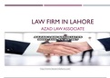 Top Law Firms in Lahore For Best & Legal Law Services