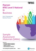 BTEC Business level 3 Unit 3 Exam 