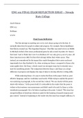 ENG 102 FINAL EXAM REFLECTION ESSAY  | ENG 102 FINAL EXAM REFLECTION ESSAY – Nevada State College