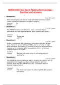 NURS 6630 Final Exam Psychopharmacology – Question and Answers(2020/2021)