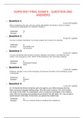 NURS 6551 FINAL EXAM 6 – QUESTION AND ANSWERS(UPDATE)