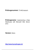 itpruefungsfragen 70-463 deutsch SQL Server 2012 test Prüfung Zertifizierungsfragen