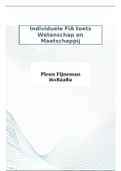 Individuele paper - GZW2263 FiA 2.1 en 2.2 Wetenschap in de Maatschappij
