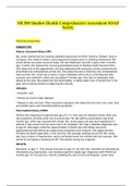 NR 509 Shadow Health Comprehensive Assessment SOAP NOTE