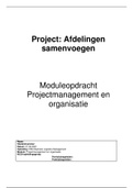 NCOI Moduleopdracht - Projectmanagement en organisatie - (cijfer 7) 02-2021 incl beoordeling