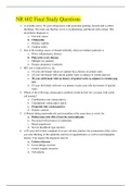 NR 602 Final Study Questions And Answers (Download to Score An A+)