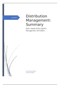 Distribution Management Summary