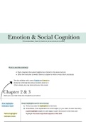 Emotion & Social Cognition - English - Year 3, Period 4 (or honors) - VU Psychology