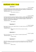 NURSING 6541 final  QUESTIONS WITH CORRECT ANSWERS