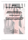 Geslaagde NCOI module Gedrag in organisaties 2020 - Voorkomen ongewenst gedrag organisaties 2020 (cijfer 7)