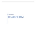 IOP4862 Exam Q&A Jan 2021 - 81%