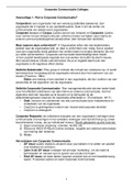 Corporate Communicatie Hoorcolleges 1-7 2020/2021 + Boek & Artikelen