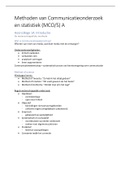 Methoden van CommunicatieOnderzoek en Statistiek A (MCO/S A) deeltentamen 1 en 2