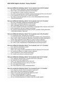 GCSE English Literature Essay checklist for AQA