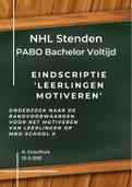 PABO Stenden Scriptie Motivatie Leerlingen MBO opleiding (Geslaagd 2021 met feedback)