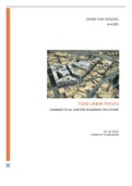 Extensive Summary  Urban Physics: Wind, Acoustics, Insolation And Precipitation (7S0X0)