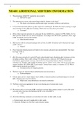 NR 601 ADDITIONAL MIDTERM INFORMATION QUESTIONS AND ANSWERS( COMPLETE SOLUTION RATED A)