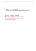 Comprehensive CMS (A..T..I.. Proctored Exams) Questions Answers-(14 Versions)-2200 Q & A , And Other A..T..I.. Exam, Comprehensive Questions Answers. Best document with accurate answers.