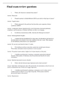 NURS 6501N Final exam review questions