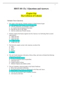 HIST 101  Questions and Answers  Chapter One The Collision of Cultures | Latest