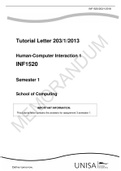 INF1520 - Assignment Questions and Answers 2013-2020