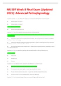 NR 507 Week 8 Final Exam PLUS Study Guide (Updated 2021): Advanced Pathophysiology All answers correct With Detailed Explanations, Already graded A