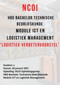 NCOI voorbeeld module Logistiek Management - Logistiek Verbetervoorstel - 