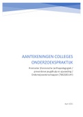 College aantekeningen Onderzoekspraktijk (7082S051AY)  premaster (forensische-) orthopedagogiek - Universiteit van Amsterdam