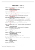 NUR 1172 Nutrition Exam 1 WITH ANSWERS(NEW)********