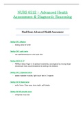 NURS 6512 / NURS6512 Final Exam (Latest): Advanced Health Assessment and Diagnostic Reasoning - Walden 