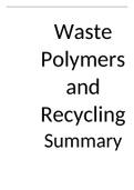Poster of Waste polymers, different recycling methods and sustainable polymer synthesis