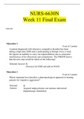 NURS 6630 Final Exam Latest 2021  Walden University.docx  NURS-6630N  Week 11 Final Exam  NURS 6630  ï‚·Question 1    0 out of 1 points  A patient diagnosed with obsessive compulsive disorder has been taking a high-dose SSRI and is participating in therap