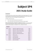 Subject SP4  2021 Study Guide 
