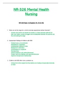 NR326 / NR 326 Exam 3 (Latest 2024/25): Mental Health Nursing - Chamberlain