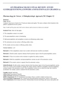 ATI PHARMACOLOGY FINAL REVIEW -STUDY GUIDE(QUESTIONS,ANSWERS AND RATIONALES GRADED A)