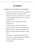 A-level Edexcel Politics, Unit 3, Chapter 18 - US congress