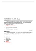 NURS 6521N Advanced Pharmacology Week 7 Quiz, Graded A 
