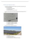 Example exam Energy Technology 