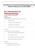 Test Bank For Gould’s Pathophysiology For The Health Professions, 5e 5th Edition( Complete Solution Rated A)