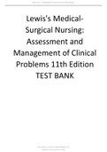 Lewis's Medical-Surgical Nursing Assessment and Management of Clinical Problems 11th Edition Test bank