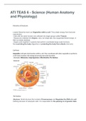 ATI TEAS 6 - Science (Human Anatomy and Physiology) Latest Study Guide.
