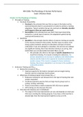 KIN 3306: The Physiology of Human PerformanceExam 3 Review Sheet