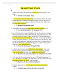 NR 601 FINAL EXAM / NR601 FINAL EXAM (NEWEST, UPDATED, 2021) | VERIFIED ANSWERS , 100 % CORRECT | CHAMBERLAIN COLLEGE OF NURSING 