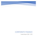 Corporate finance/financial management 2021 - slides + notes + formulas + book