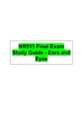 NR511 Final Exam Study Guide - Ears and Eyes